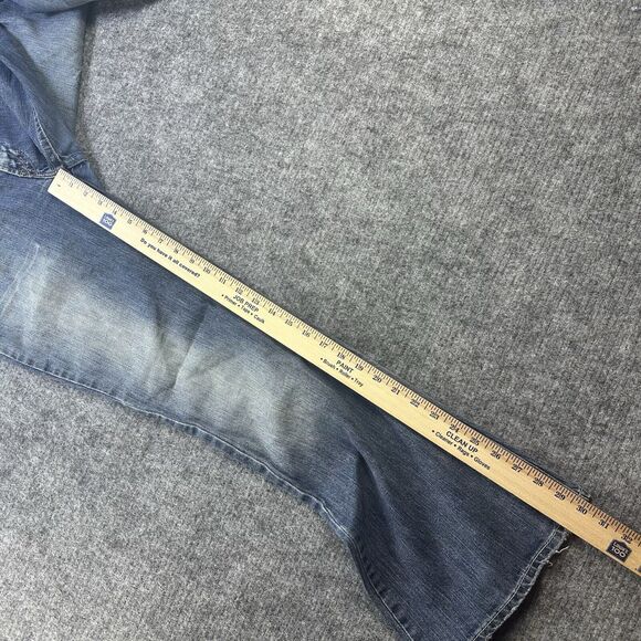 Vintage y2k Silver Jeans Women 29 Flare Low Rise Distressed Nice Fading 32x30 - Picture 15 of 16